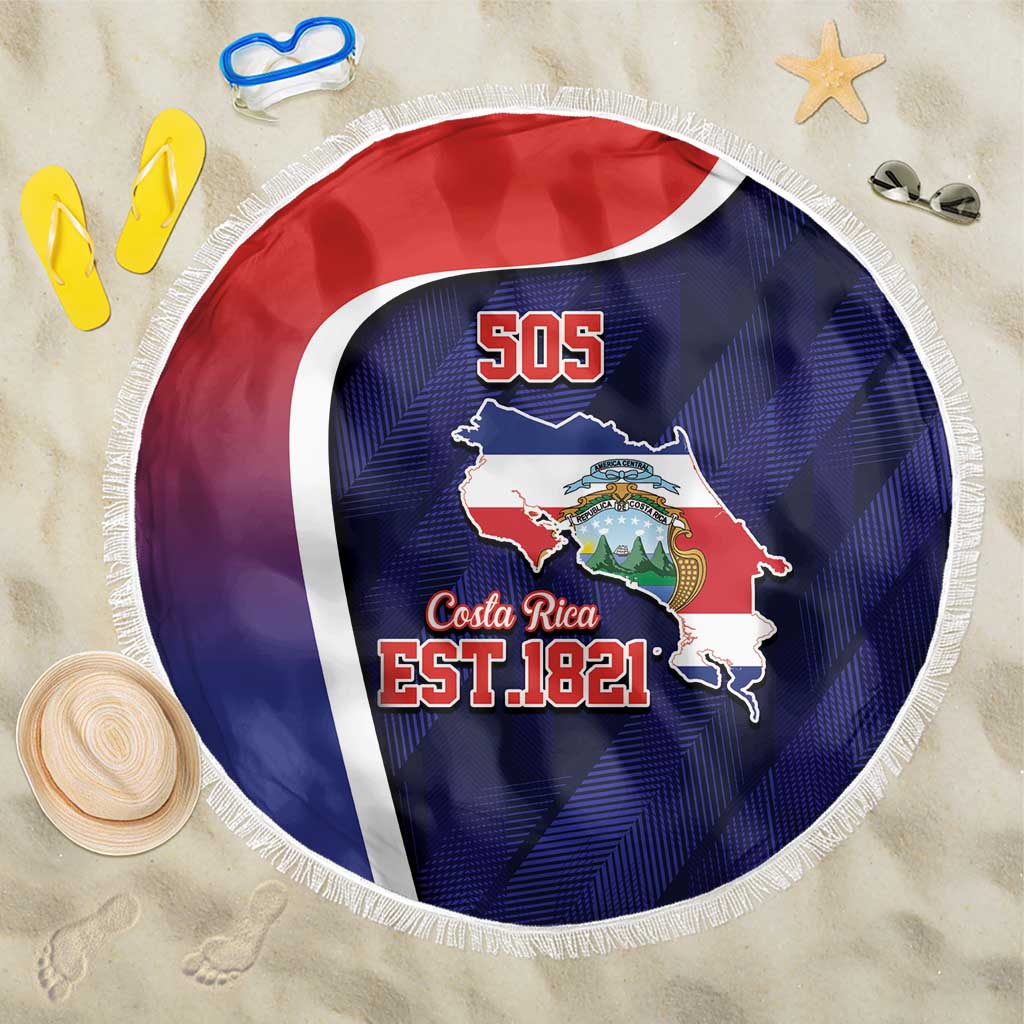 Costa Rica Independence Day Beach Blanket Since 1821 September 15 - Wonder Print Shop