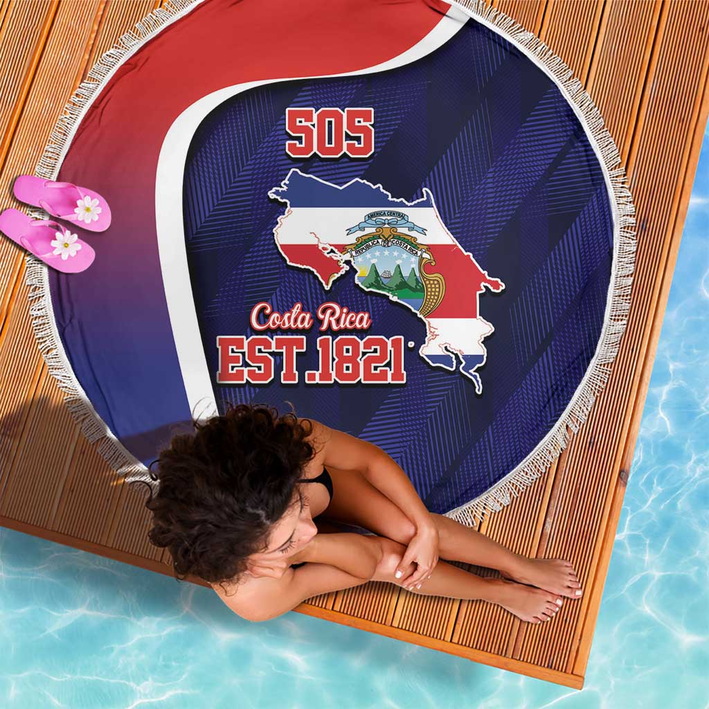 Costa Rica Independence Day Beach Blanket Since 1821 September 15 - Wonder Print Shop