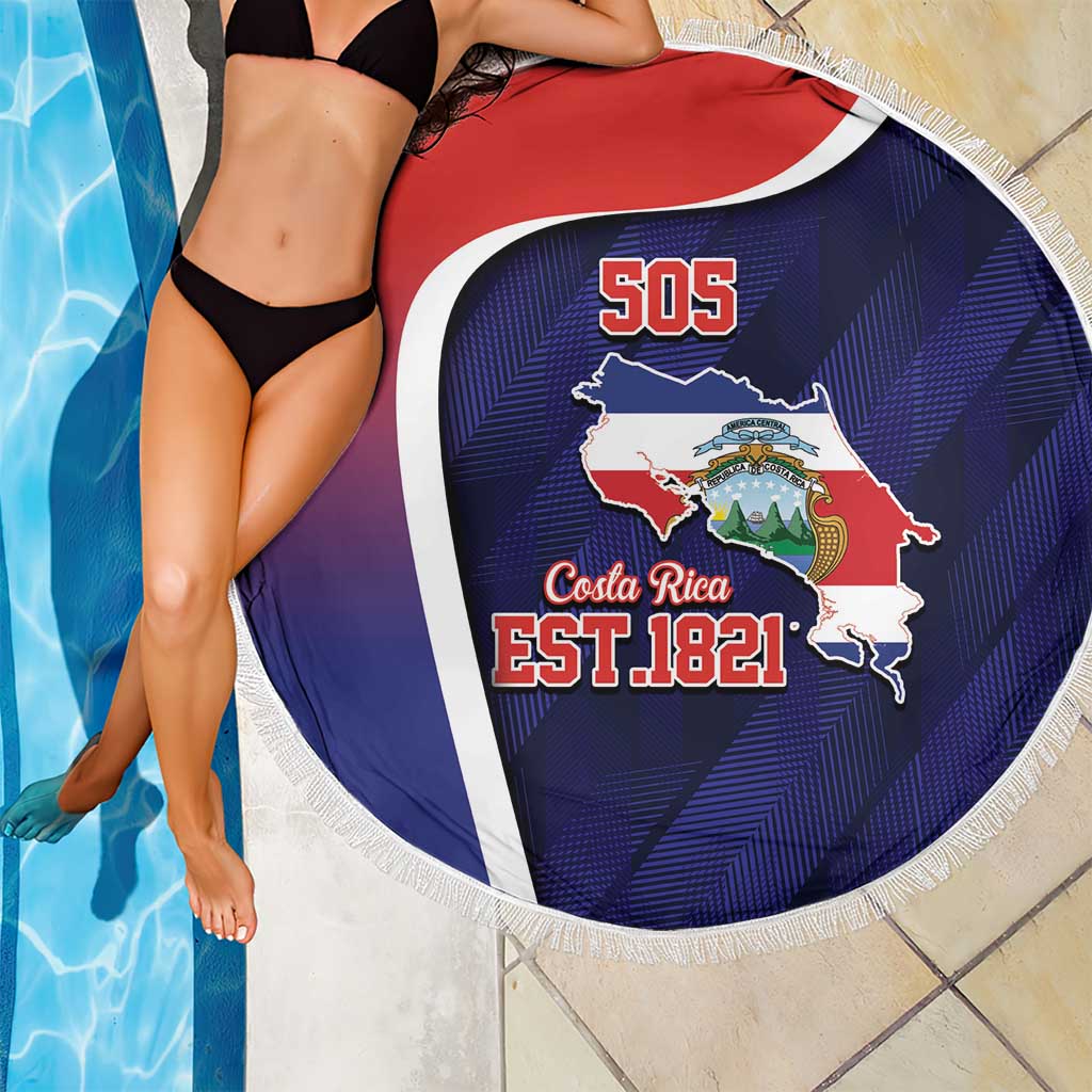 Costa Rica Independence Day Beach Blanket Since 1821 September 15 - Wonder Print Shop