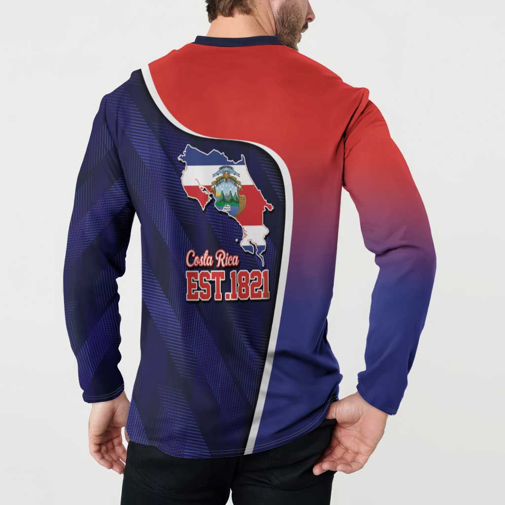 Costa Rica Independence Day Button Sweatshirt Since 1821 September 15 - Wonder Print Shop