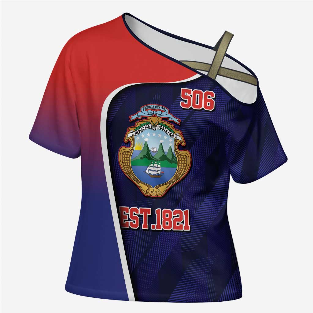 Costa Rica Independence Day Cross Shoulder Shirt Since 1821 September 15 - Wonder Print Shop