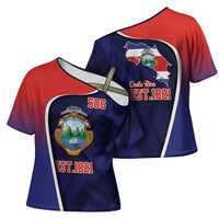 Costa Rica Independence Day Cross Shoulder Shirt Since 1821 September 15 - Wonder Print Shop