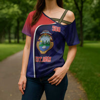 Costa Rica Independence Day Cross Shoulder Shirt Since 1821 September 15 - Wonder Print Shop