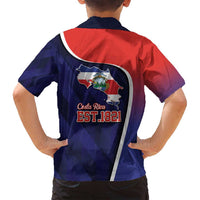 Costa Rica Independence Day Family Matching Off Shoulder Maxi Dress and Hawaiian Shirt Since 1821 September 15 - Wonder Print Shop