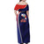Costa Rica Independence Day Family Matching Off Shoulder Maxi Dress and Hawaiian Shirt Since 1821 September 15 - Wonder Print Shop