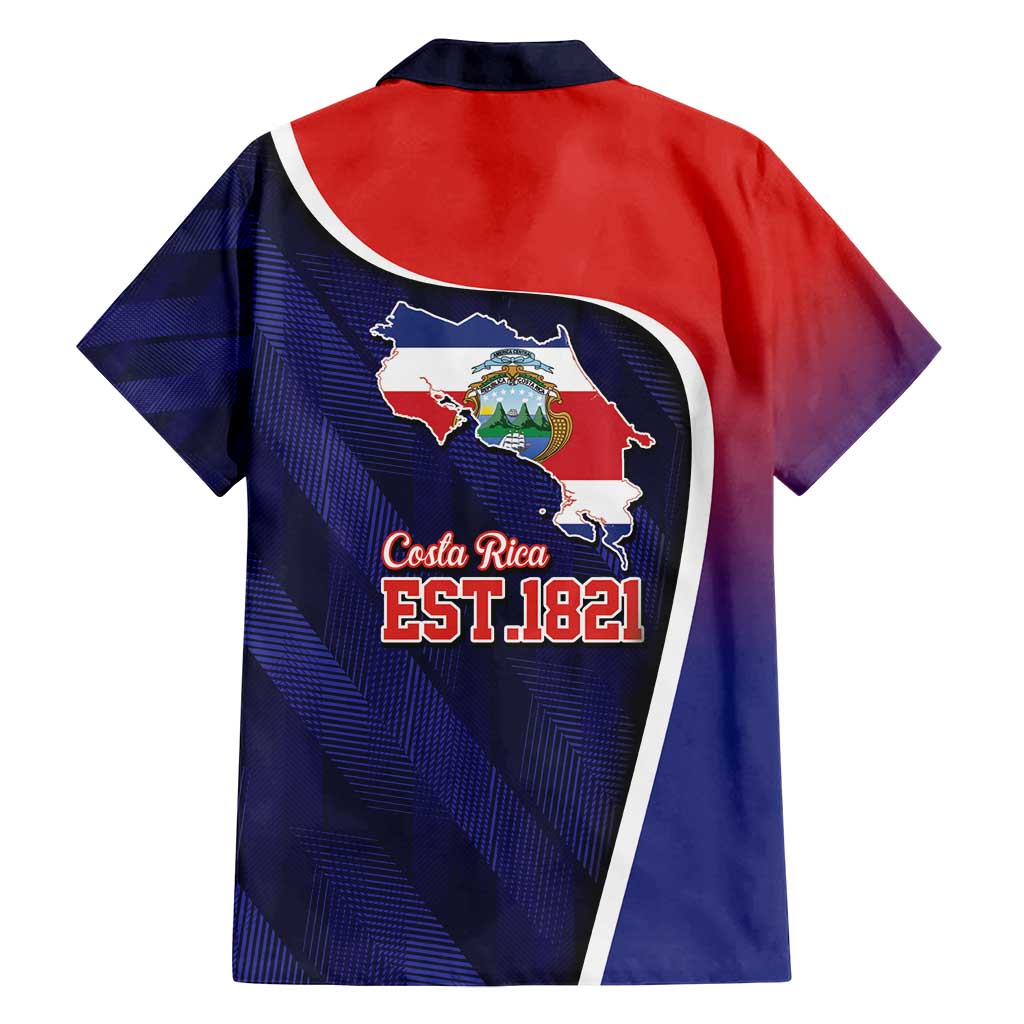 Costa Rica Independence Day Family Matching Off Shoulder Short Dress and Hawaiian Shirt Since 1821 September 15 - Wonder Print Shop