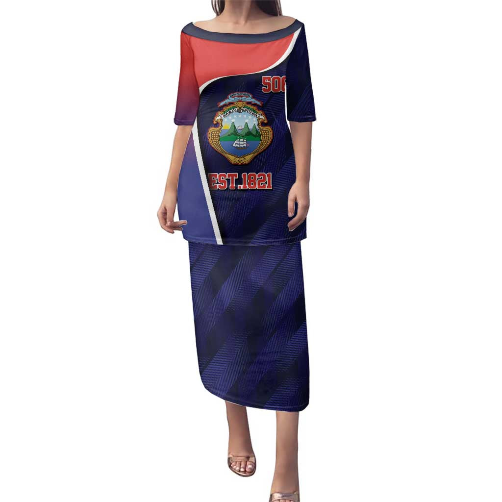 Costa Rica Independence Day Family Matching Puletasi and Hawaiian Shirt Since 1821 September 15 - Wonder Print Shop