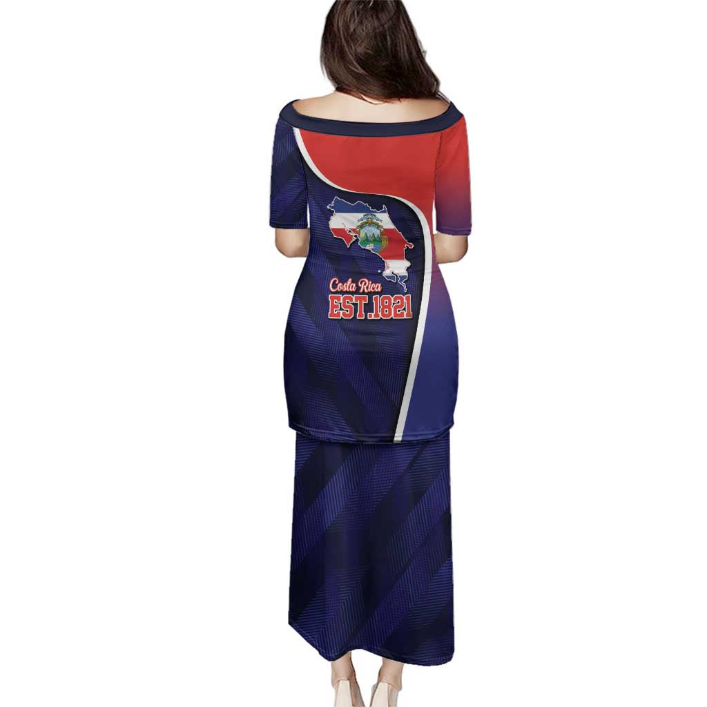 Costa Rica Independence Day Family Matching Puletasi and Hawaiian Shirt Since 1821 September 15 - Wonder Print Shop