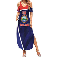 Costa Rica Independence Day Family Matching Summer Maxi Dress and Hawaiian Shirt Since 1821 September 15 - Wonder Print Shop