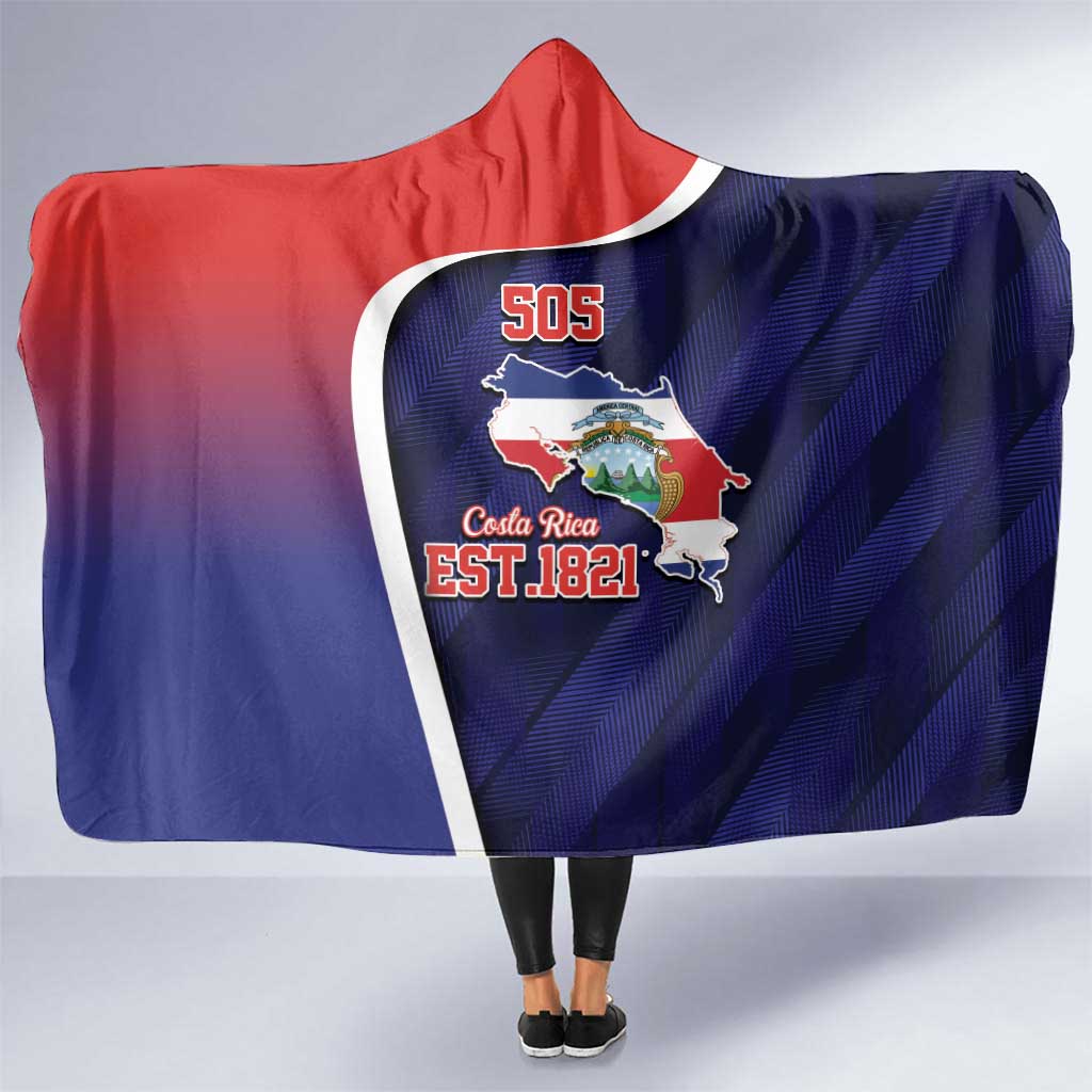Costa Rica Independence Day Hooded Blanket Since 1821 September 15 - Wonder Print Shop