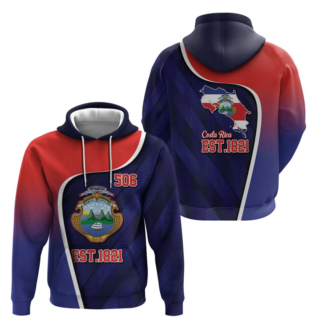 Costa Rica Independence Day Hoodie Since 1821 September 15 - Wonder Print Shop