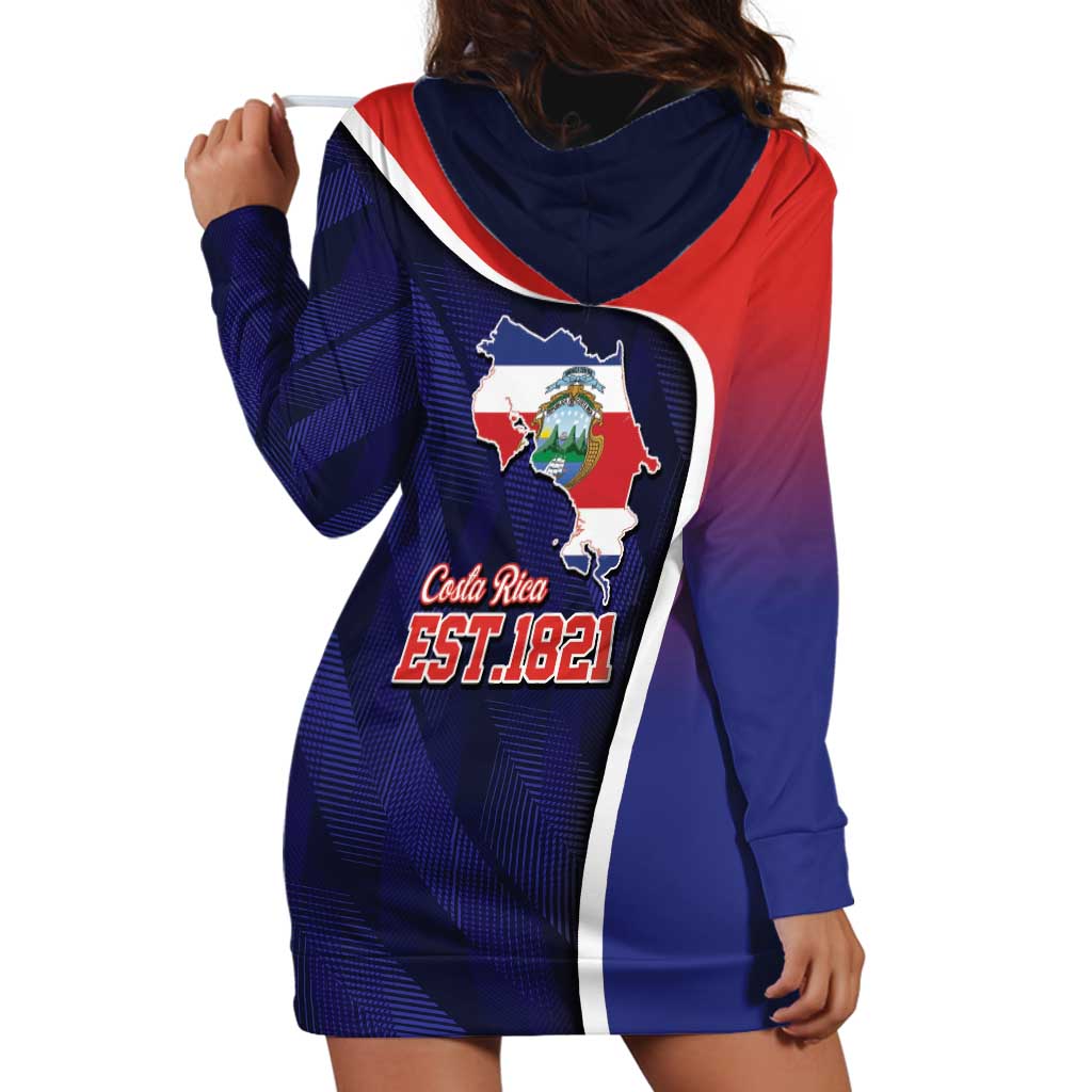 Costa Rica Independence Day Hoodie Dress Since 1821 September 15 - Wonder Print Shop