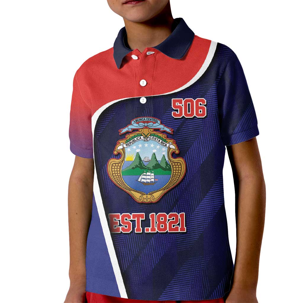 Costa Rica Independence Day Kid Polo Shirt Since 1821 September 15 - Wonder Print Shop