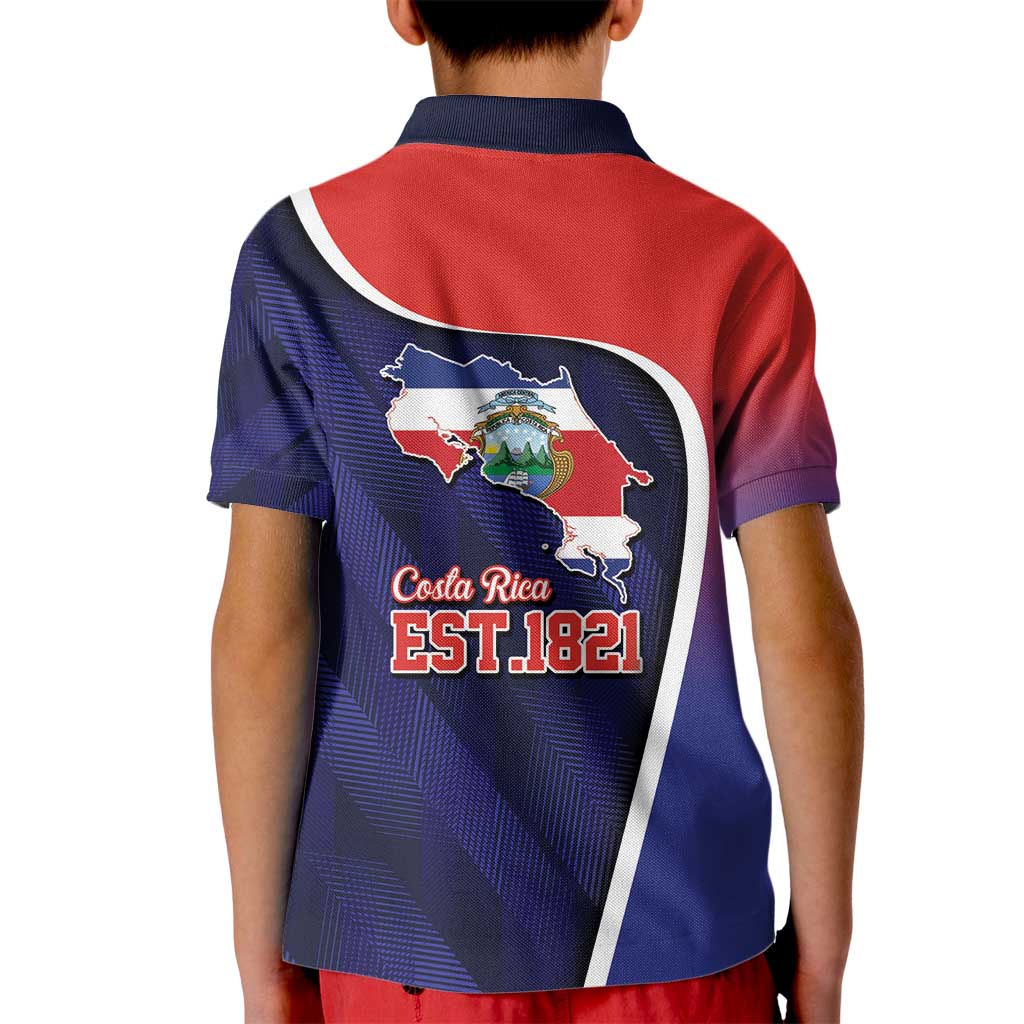 Costa Rica Independence Day Kid Polo Shirt Since 1821 September 15 - Wonder Print Shop
