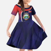 Costa Rica Independence Day Kid Short Sleeve Dress Since 1821 September 15 - Wonder Print Shop