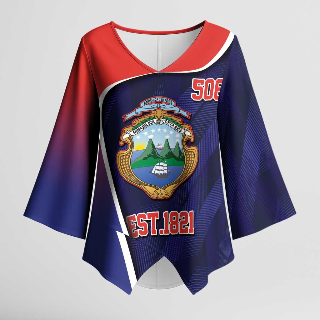 Costa Rica Independence Day Kimono Sleeve Blouse Since 1821 September 15 - Wonder Print Shop
