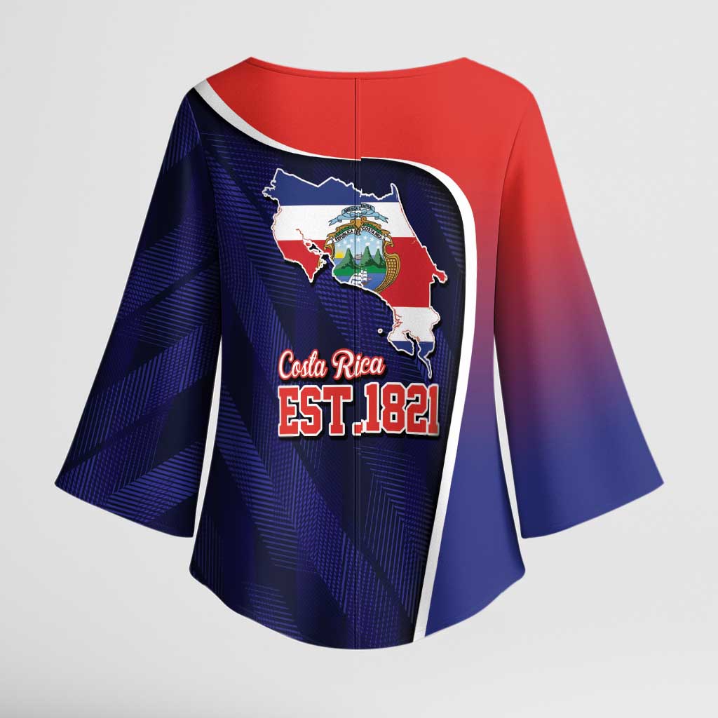 Costa Rica Independence Day Kimono Sleeve Blouse Since 1821 September 15 - Wonder Print Shop