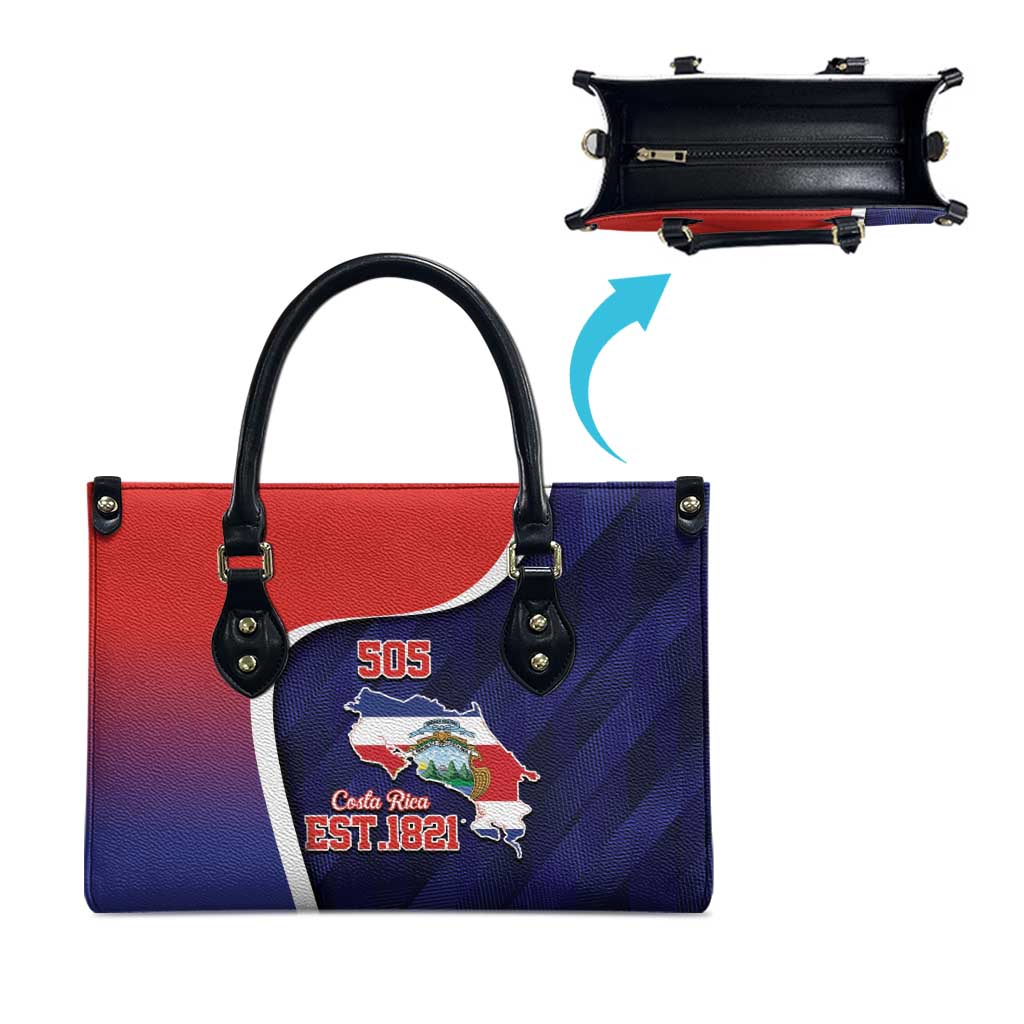 Costa Rica Independence Day Leather Bag Since 1821 September 15 - Wonder Print Shop