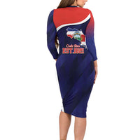 Costa Rica Independence Day Long Sleeve Bodycon Dress Since 1821 September 15 - Wonder Print Shop
