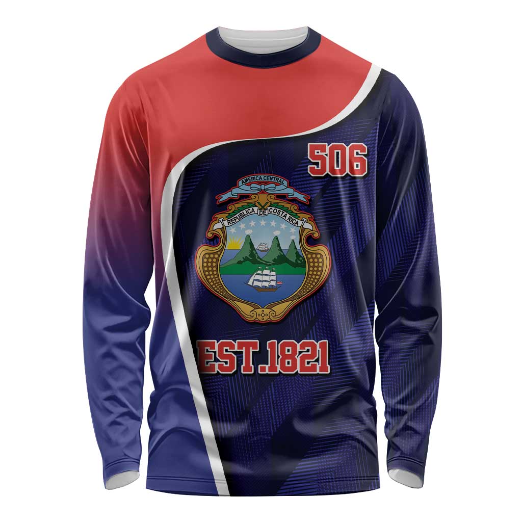 Costa Rica Independence Day Long Sleeve Shirt Since 1821 September 15 - Wonder Print Shop