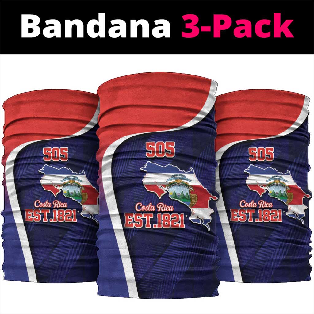 Costa Rica Independence Day Neck Gaiter Since 1821 September 15 - Wonder Print Shop