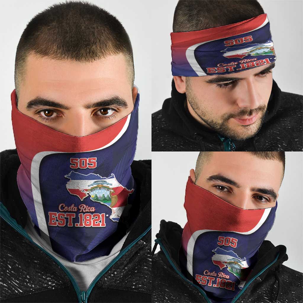 Costa Rica Independence Day Neck Gaiter Since 1821 September 15 - Wonder Print Shop