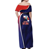 Costa Rica Independence Day Off Shoulder Maxi Dress Since 1821 September 15 - Wonder Print Shop