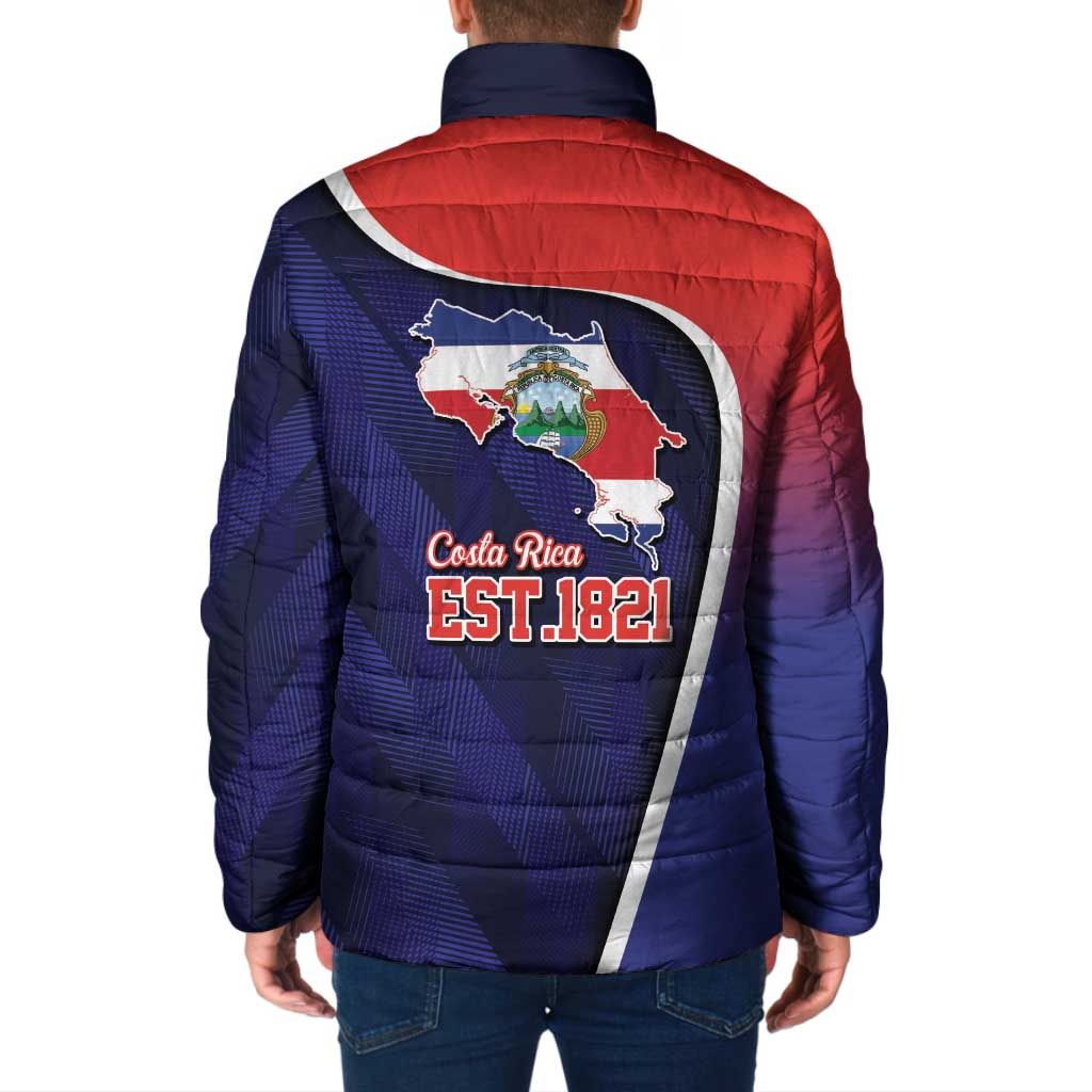 Costa Rica Independence Day Padded Jacket Since 1821 September 15 - Wonder Print Shop