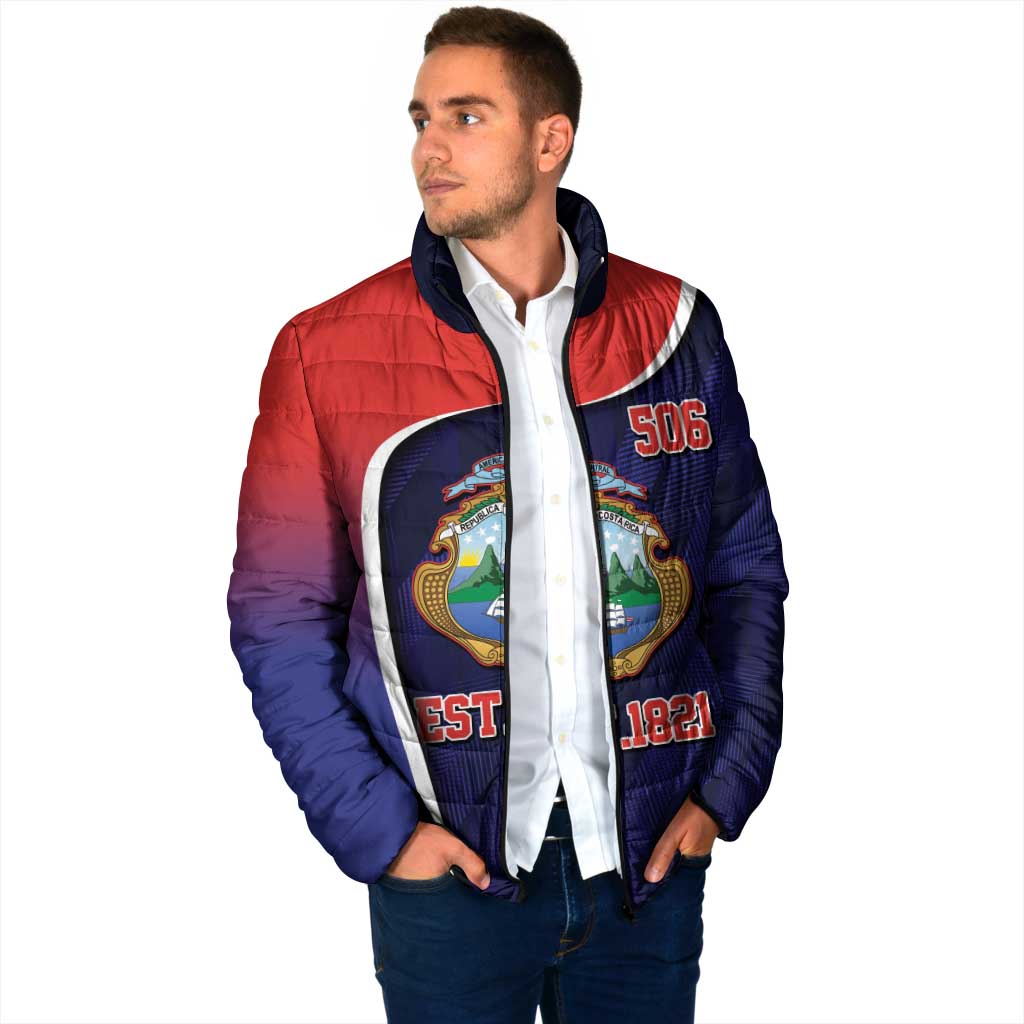 Costa Rica Independence Day Padded Jacket Since 1821 September 15 - Wonder Print Shop