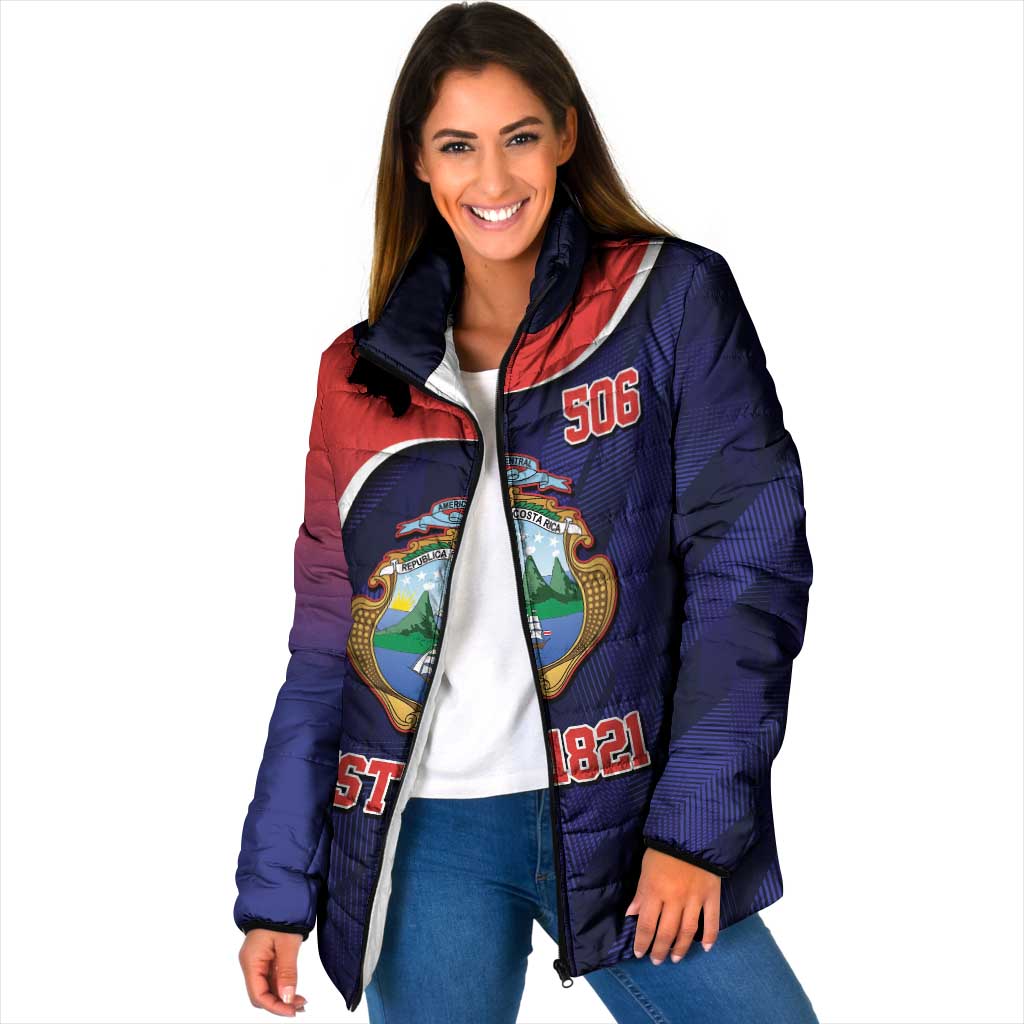 Costa Rica Independence Day Padded Jacket Since 1821 September 15 - Wonder Print Shop