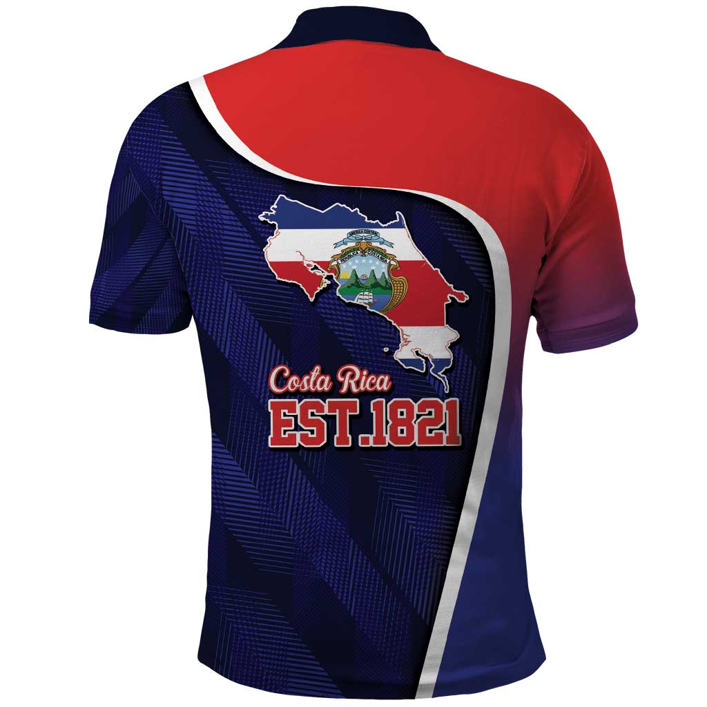 Costa Rica Independence Day Polo Shirt Since 1821 September 15 - Wonder Print Shop
