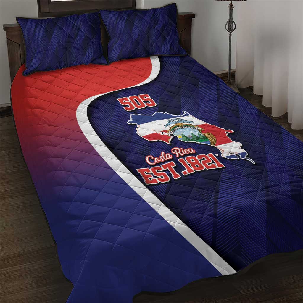 Costa Rica Independence Day Quilt Bed Set Since 1821 September 15 - Wonder Print Shop