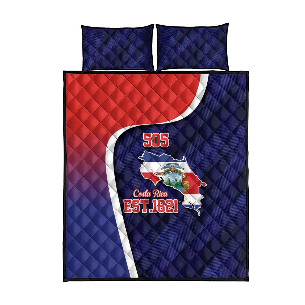 Costa Rica Independence Day Quilt Bed Set Since 1821 September 15 - Wonder Print Shop