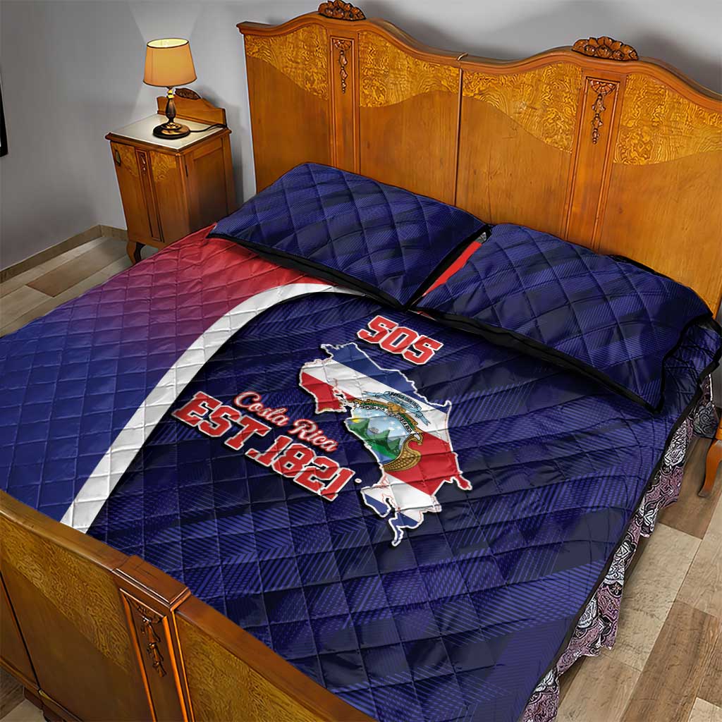 Costa Rica Independence Day Quilt Bed Set Since 1821 September 15 - Wonder Print Shop