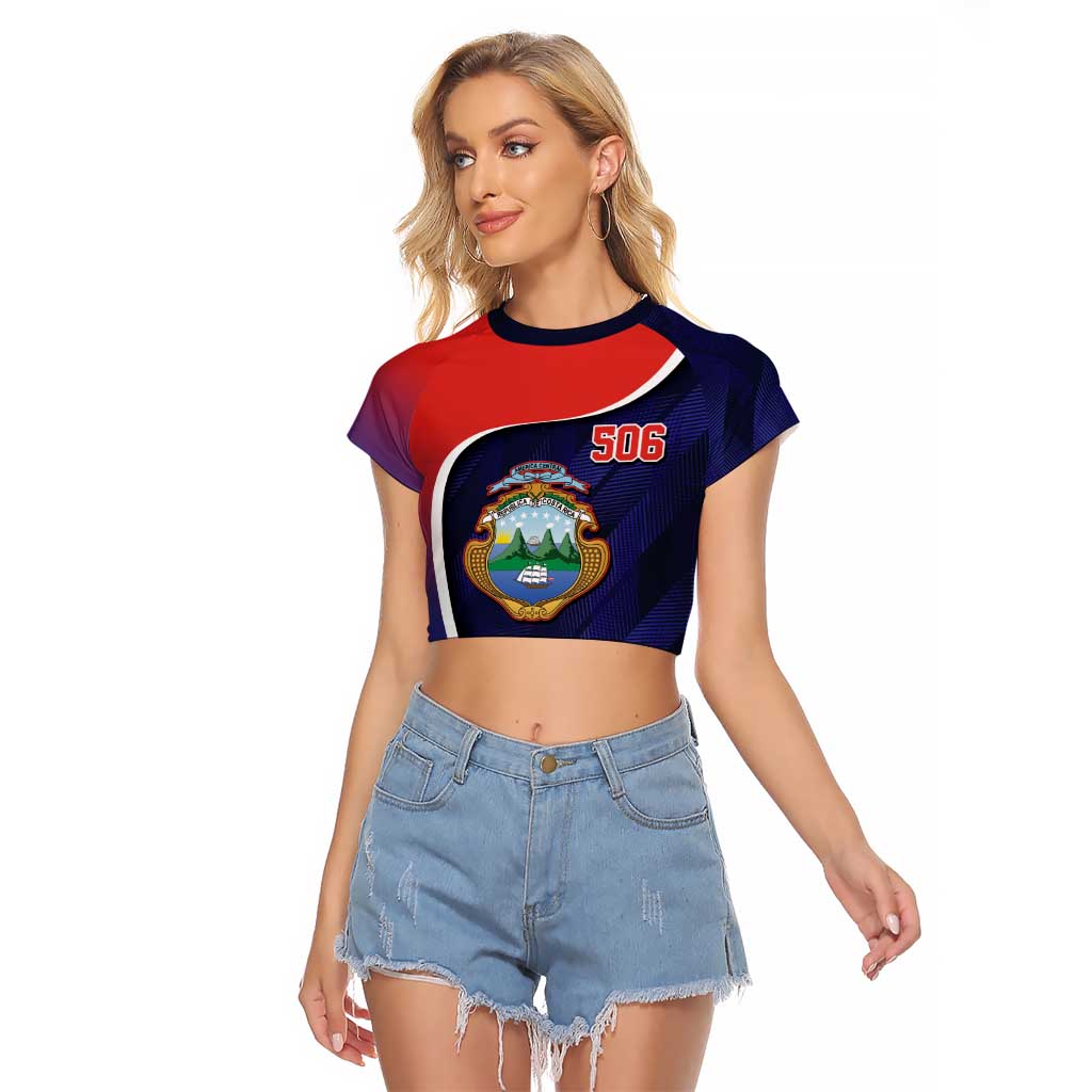 Costa Rica Independence Day Raglan Cropped T Shirt Since 1821 September 15 - Wonder Print Shop