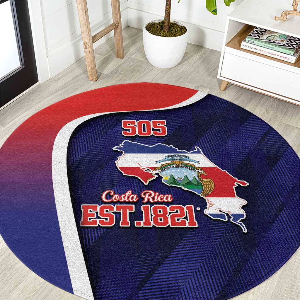 Costa Rica Independence Day Round Carpet Since 1821 September 15 - Wonder Print Shop