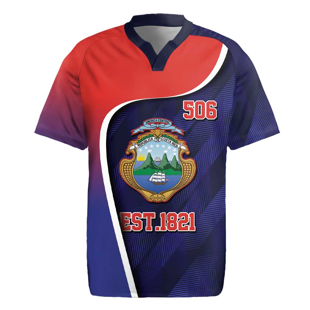 Costa Rica Independence Day Rugby Jersey Since 1821 September 15 - Wonder Print Shop