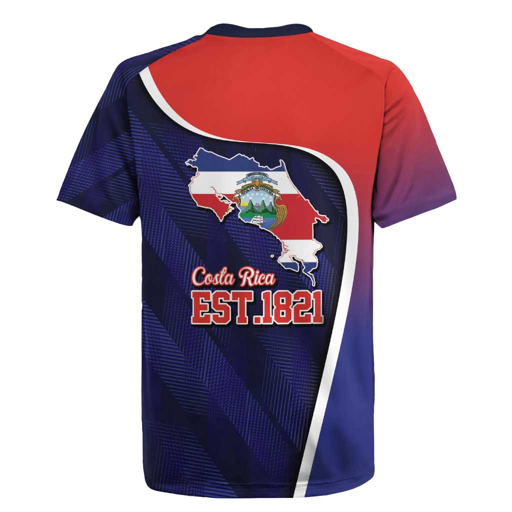 Costa Rica Independence Day Rugby Jersey Since 1821 September 15 - Wonder Print Shop