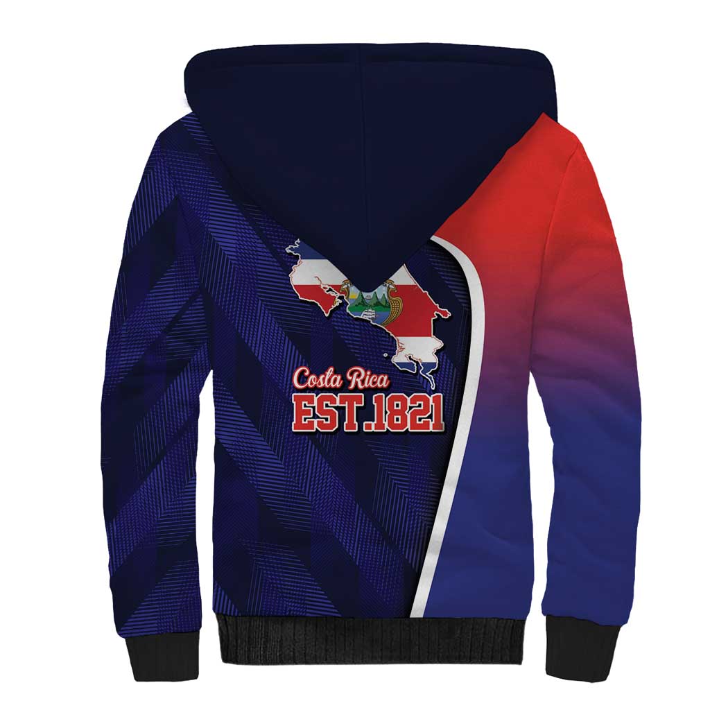 Costa Rica Independence Day Sherpa Hoodie Since 1821 September 15 - Wonder Print Shop