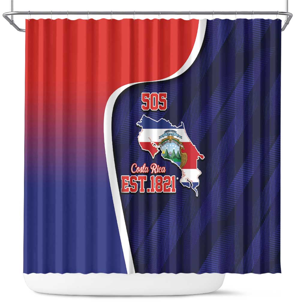 Costa Rica Independence Day Shower Curtain Since 1821 September 15 - Wonder Print Shop