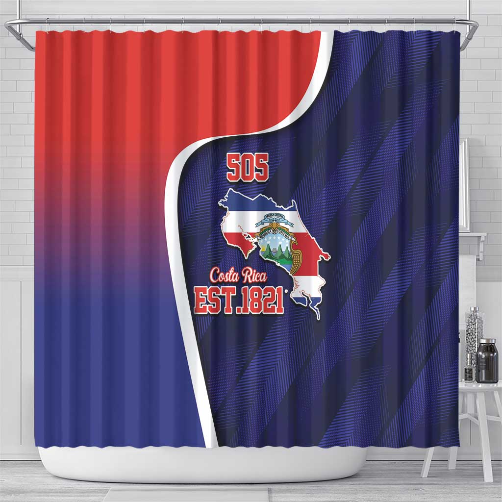Costa Rica Independence Day Shower Curtain Since 1821 September 15 - Wonder Print Shop