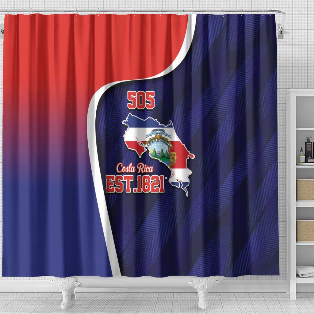 Costa Rica Independence Day Shower Curtain Since 1821 September 15 - Wonder Print Shop