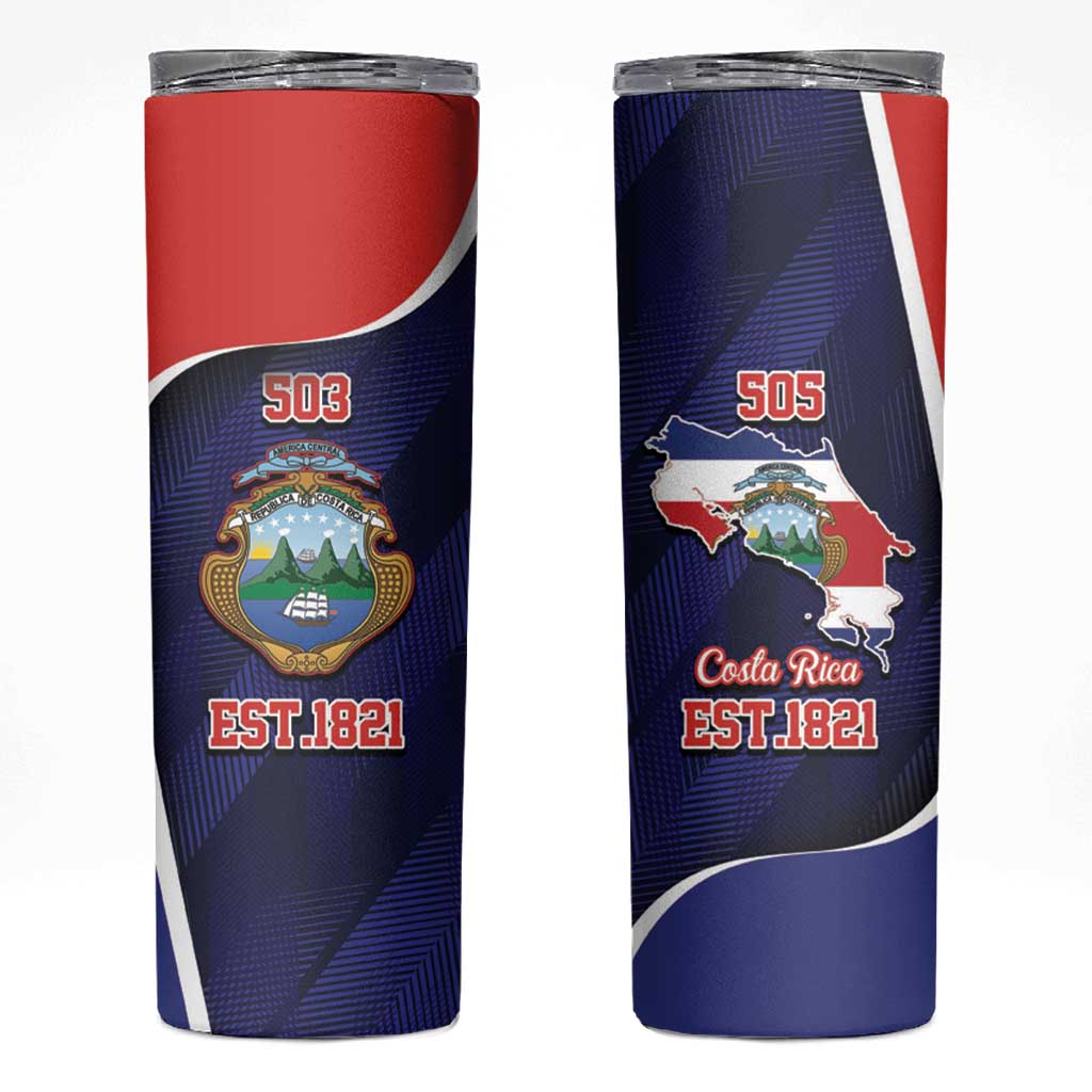 Costa Rica Independence Day Skinny Tumbler Since 1821 September 15 - Wonder Print Shop