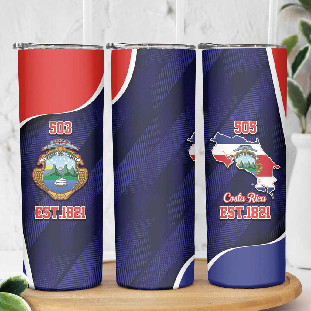 Costa Rica Independence Day Skinny Tumbler Since 1821 September 15 - Wonder Print Shop