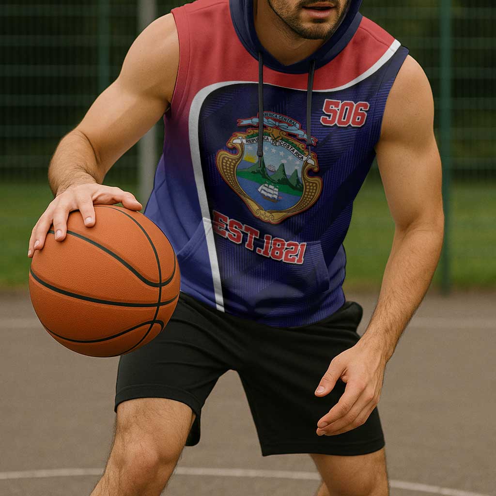 Costa Rica Independence Day Sleeveless Hoodie Since 1821 September 15 - Wonder Print Shop