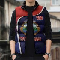 Costa Rica Independence Day Sleeveless Puffer Jacket Since 1821 September 15 - Wonder Print Shop