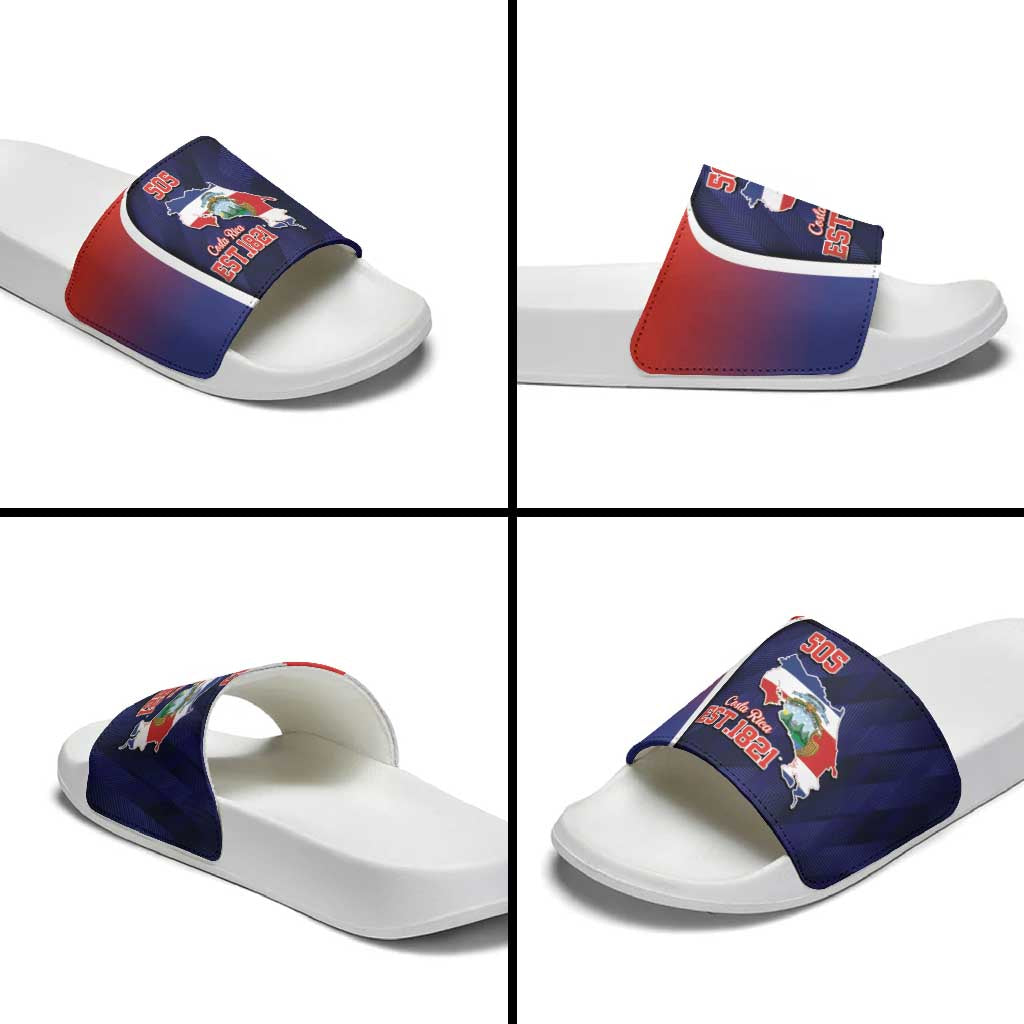 Costa Rica Independence Day Slide Sandals Since 1821 September 15 - Wonder Print Shop