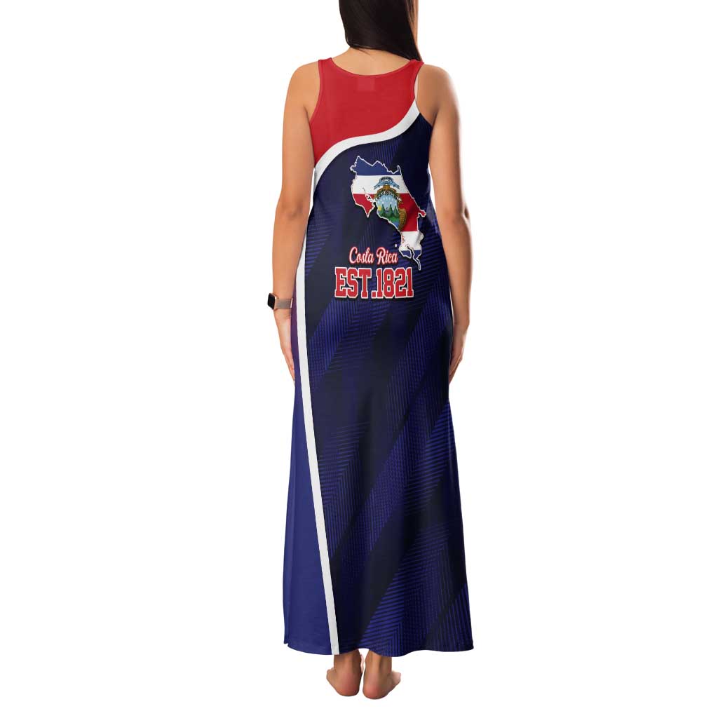 Costa Rica Independence Day Tank Maxi Dress Since 1821 September 15 - Wonder Print Shop