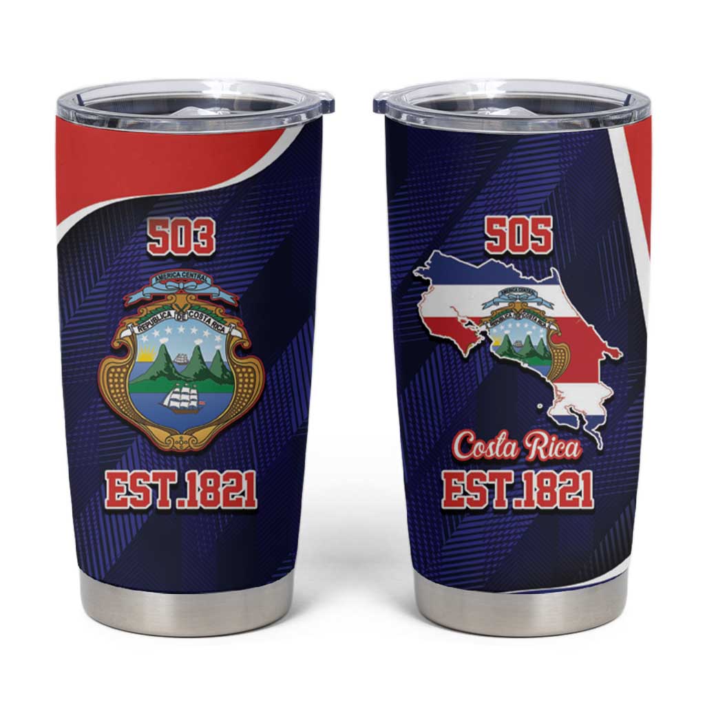 Costa Rica Independence Day Tumbler Cup Since 1821 September 15 - Wonder Print Shop