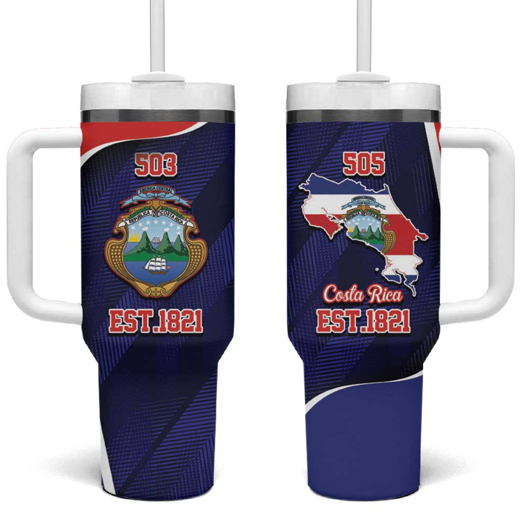 Costa Rica Independence Day Tumbler With Handle Since 1821 September 15 - Wonder Print Shop